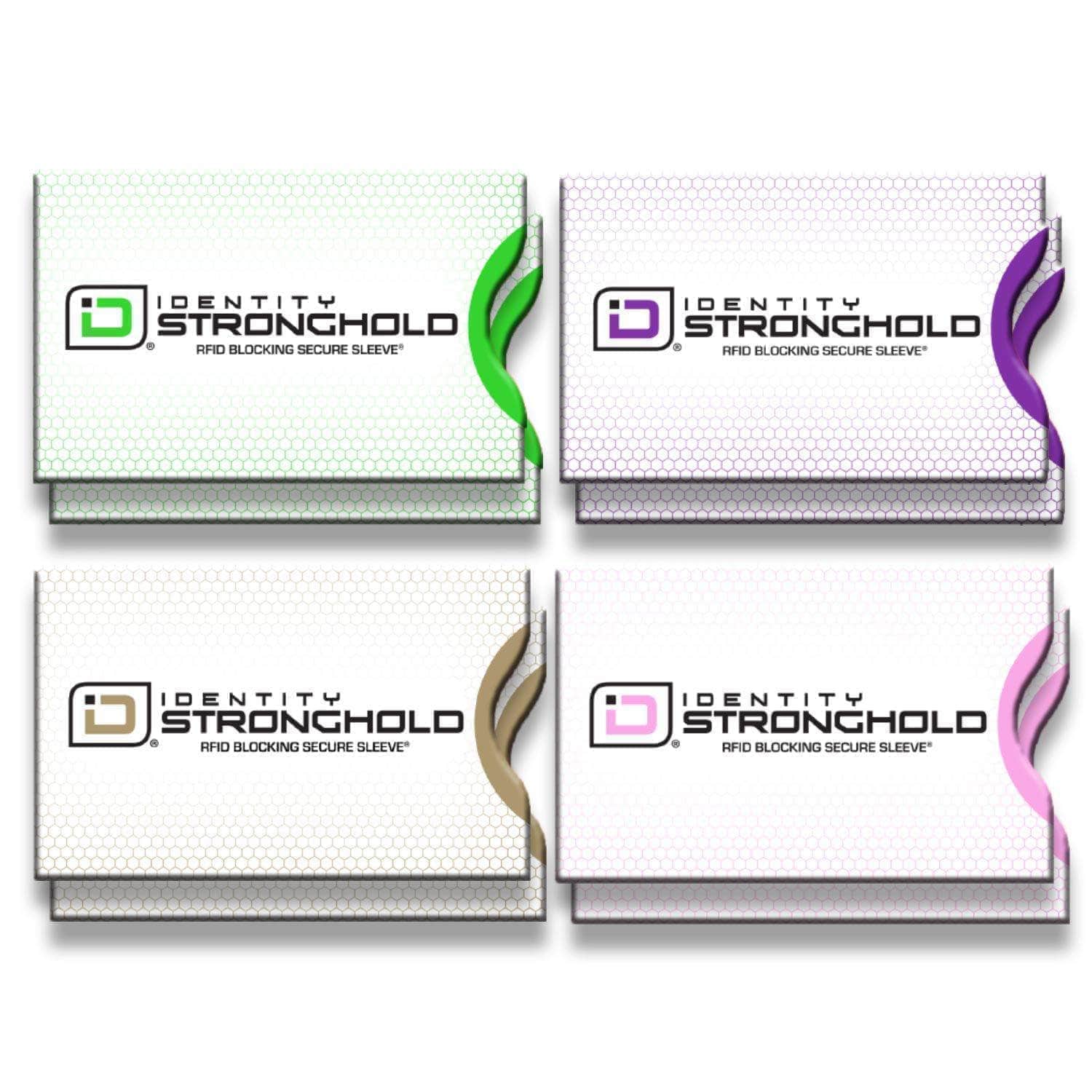 RFID Blocking Honeycomb Design Credit Card Sleeves - 16 Pack - PhishStones Products