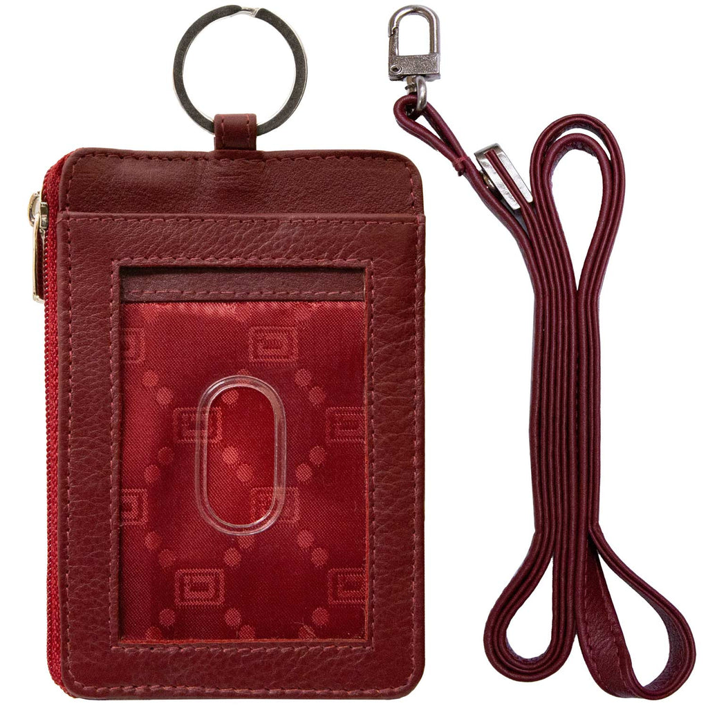 RFID Wallet Dual Portrait ID Leather Badge Holder - PhishStones Products