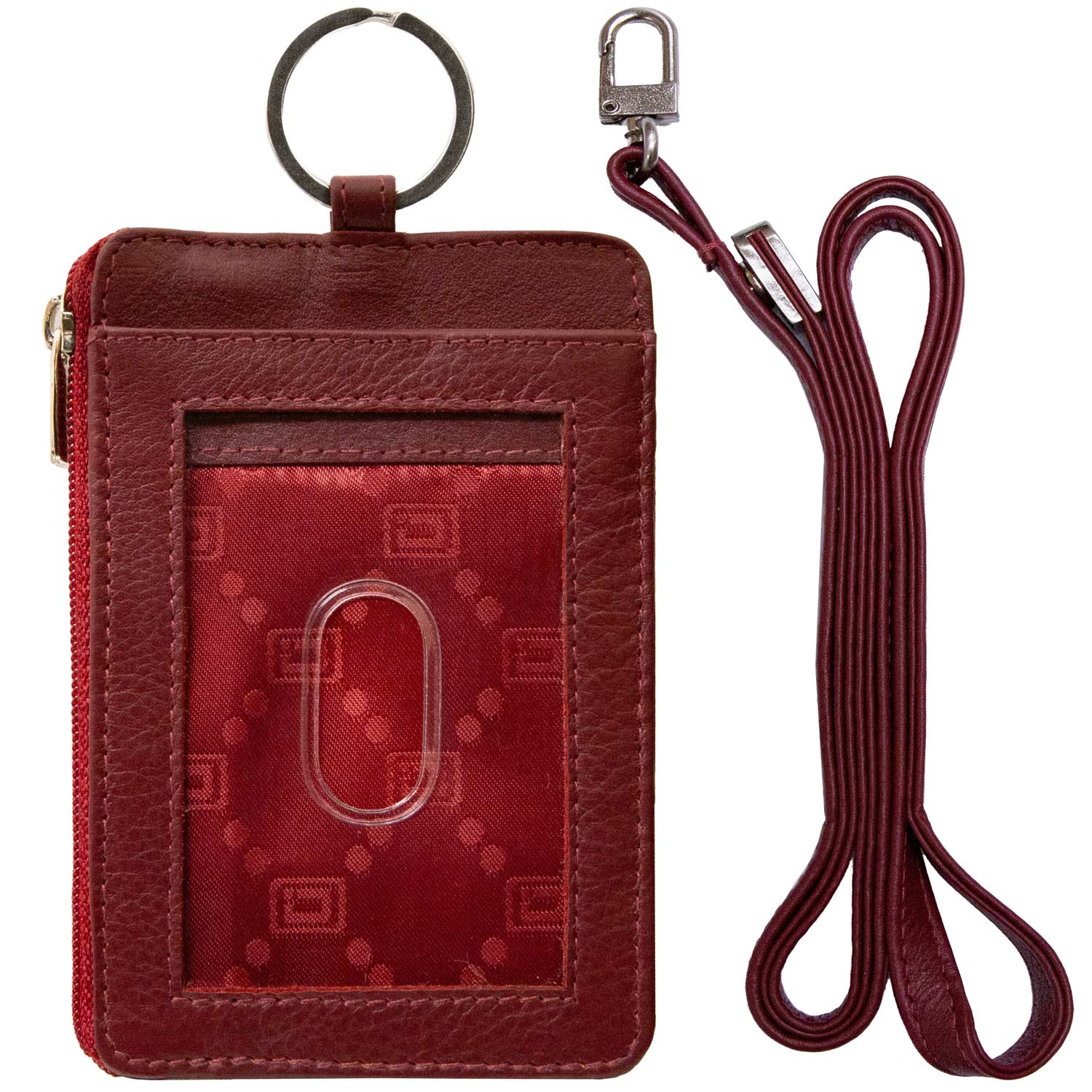 RFID Wallet Dual Portrait ID Leather Badge Holder - PhishStones Products