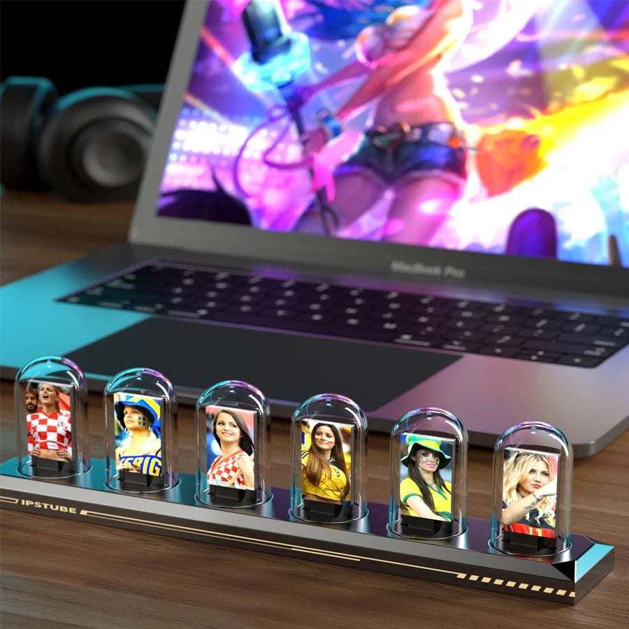RGB Nixie - Style IPS Tube Clock - LED Color Screen Digital Desktop Night Light - PhishStones Products
