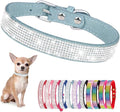 Rhinestone Dog Collar for Small Dogs, Bling Diamond Fancy Crystal Glitter Pretty Jewel Pet Puppy Collars for XXS XS Small Medium Large Breed Girl Dogs Female Cats Kitten, Teal XXSmall - PhishStones Products