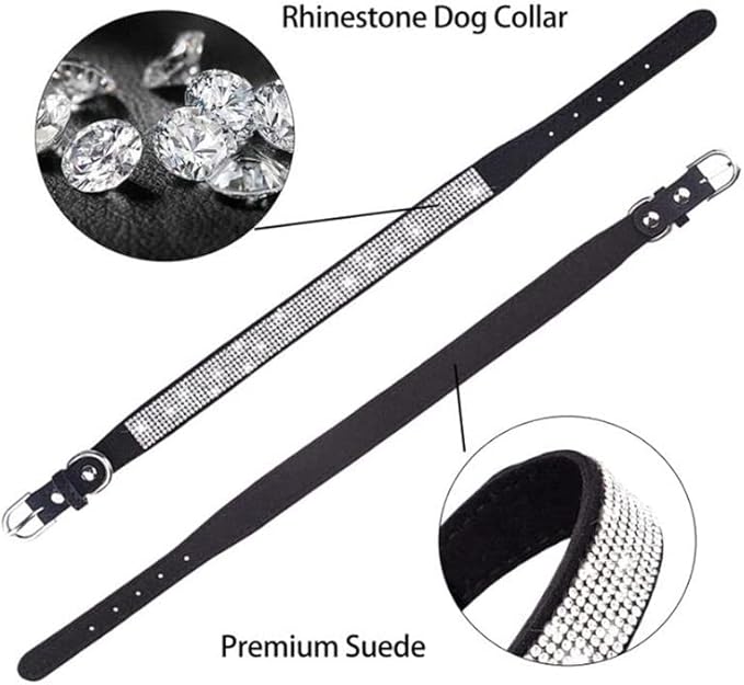 Rhinestone Dog Collar for Small Dogs, Bling Diamond Fancy Crystal Glitter Pretty Jewel Pet Puppy Collars for XXS XS Small Medium Large Breed Girl Dogs Female Cats Kitten, Teal XXSmall - PhishStones Products