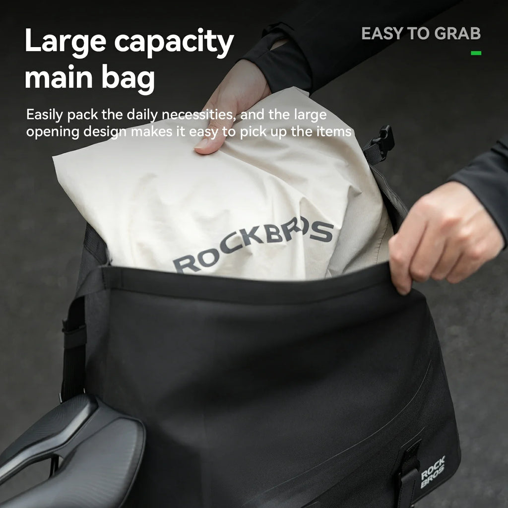 RideMate 100% Waterproof Bike Rear Rack Bag 16L