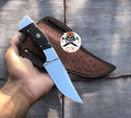 Ridgeback Ranger - Custom Handcrafted J2 Steel Hunting Knife with Rose Wood Handle and Steel Bolster - PhishStones Products