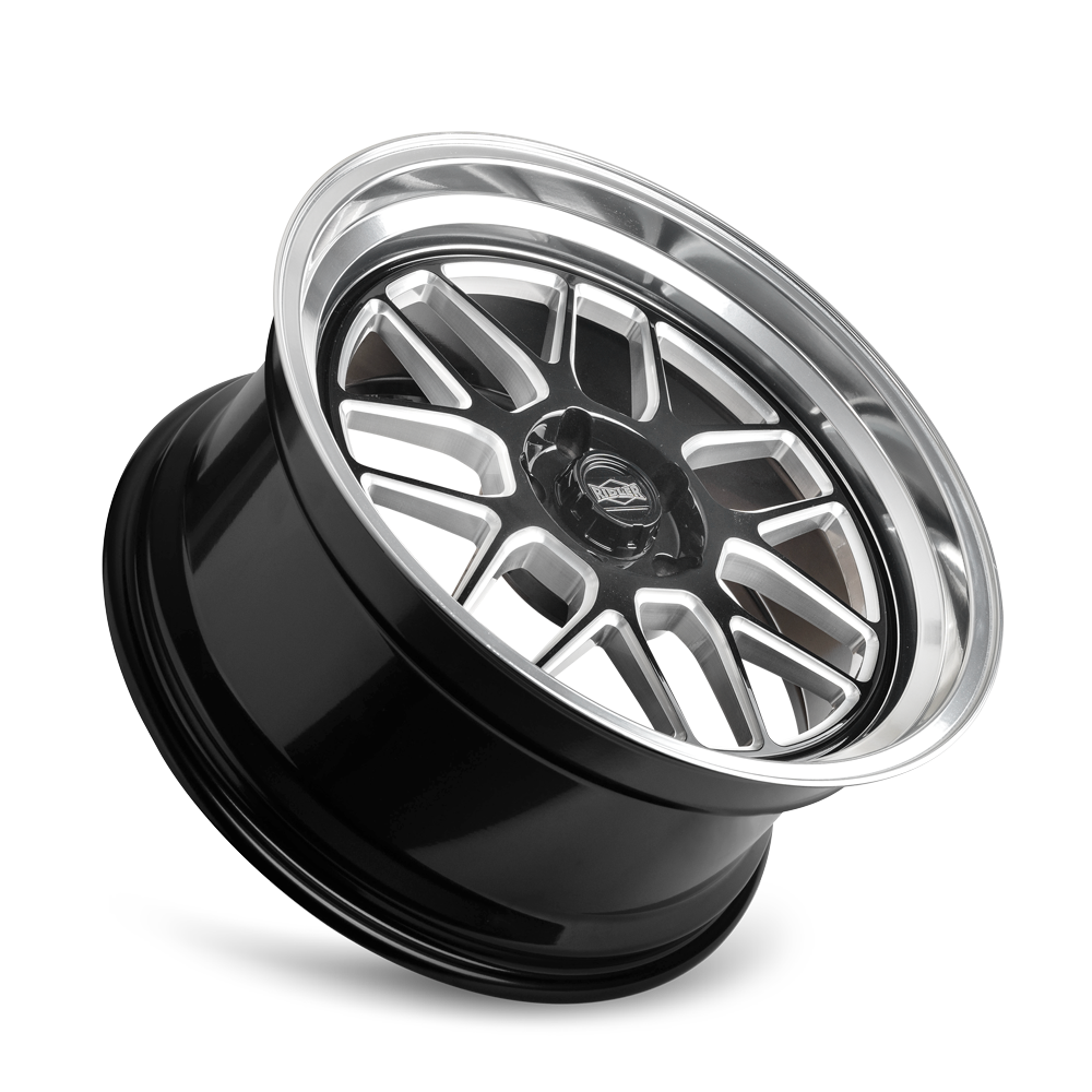 RIDLER 611 611 GLOSS BLACK MILLED WITH DIAMOND CUT LIP 20X10 5 - 120.65 0MM 83.82MM 611 - 2161GBMD - PhishStones Products