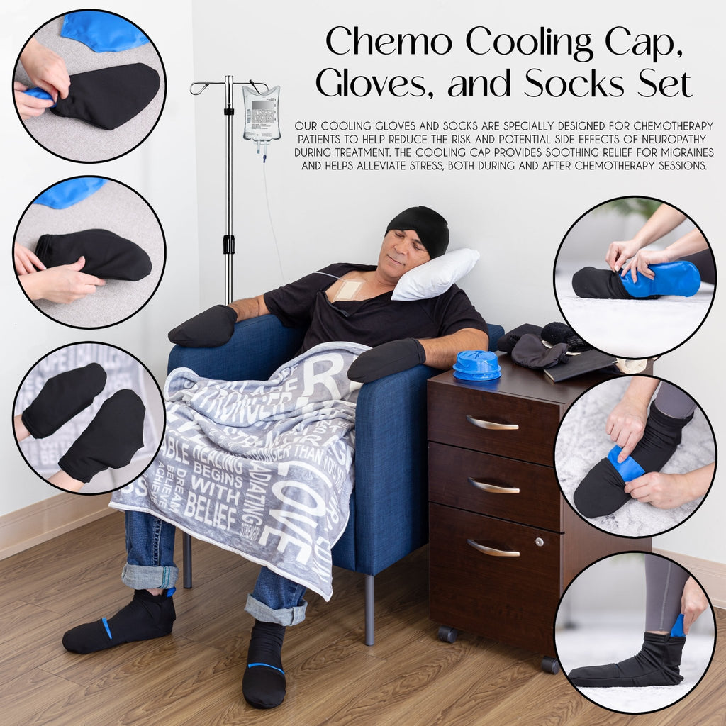 Rise Up and Recover - Chemo Cold Therapy Kit - Chemotherapy Comfort Care Package for Women and Men - PhishStones Products
