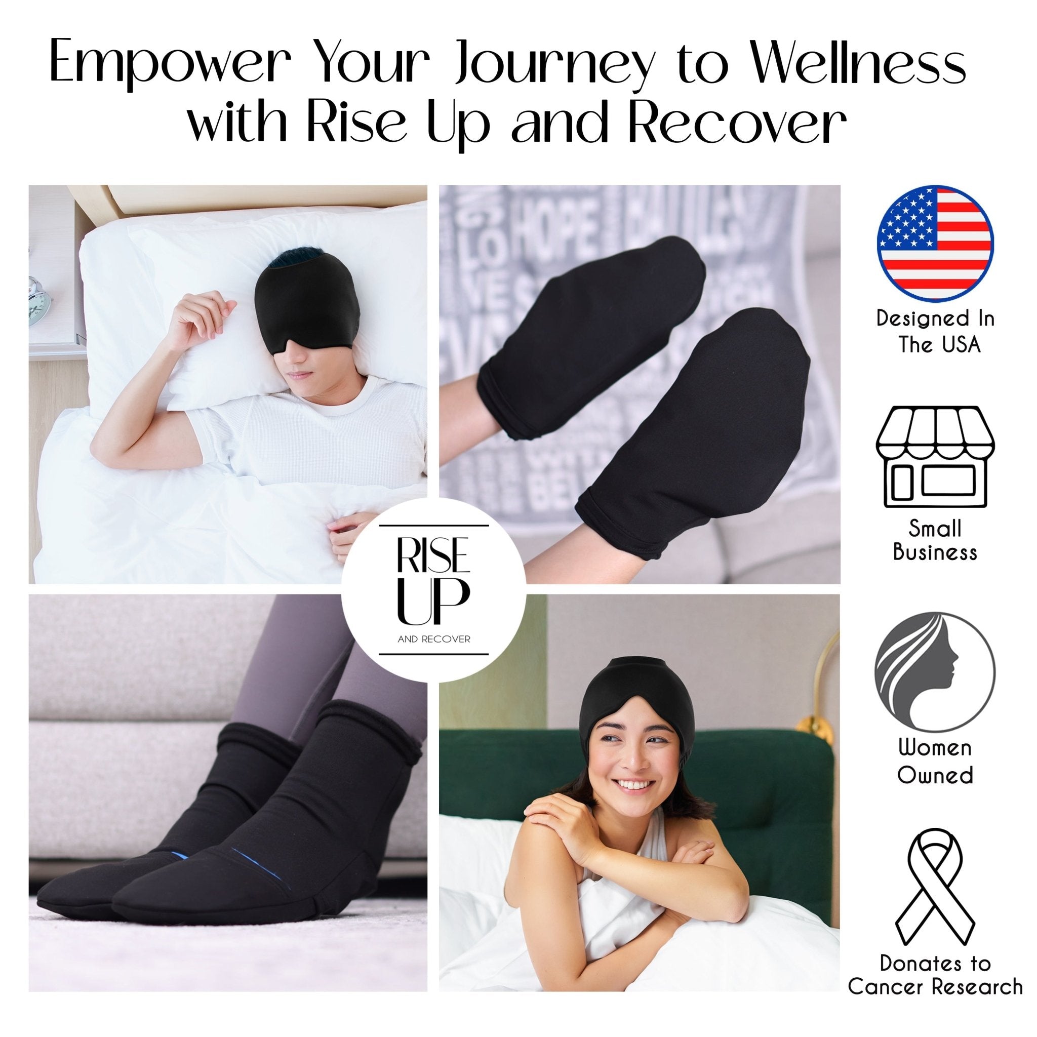 Rise Up and Recover - Chemo Cold Therapy Kit - Chemotherapy Comfort Care Package for Women and Men - PhishStones Products