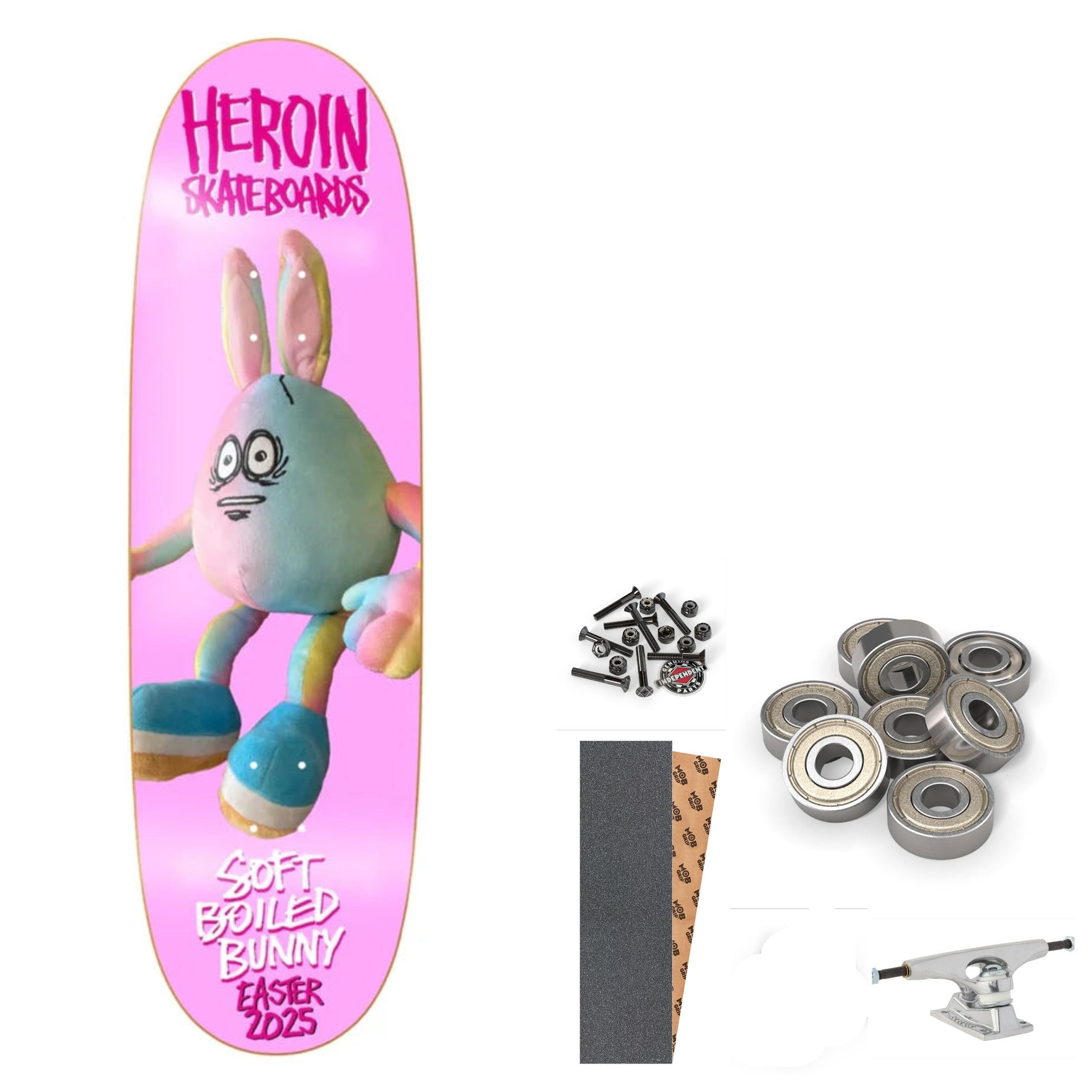 Heroin Soft Boiled Bunny 9.125" Complete Skateboard