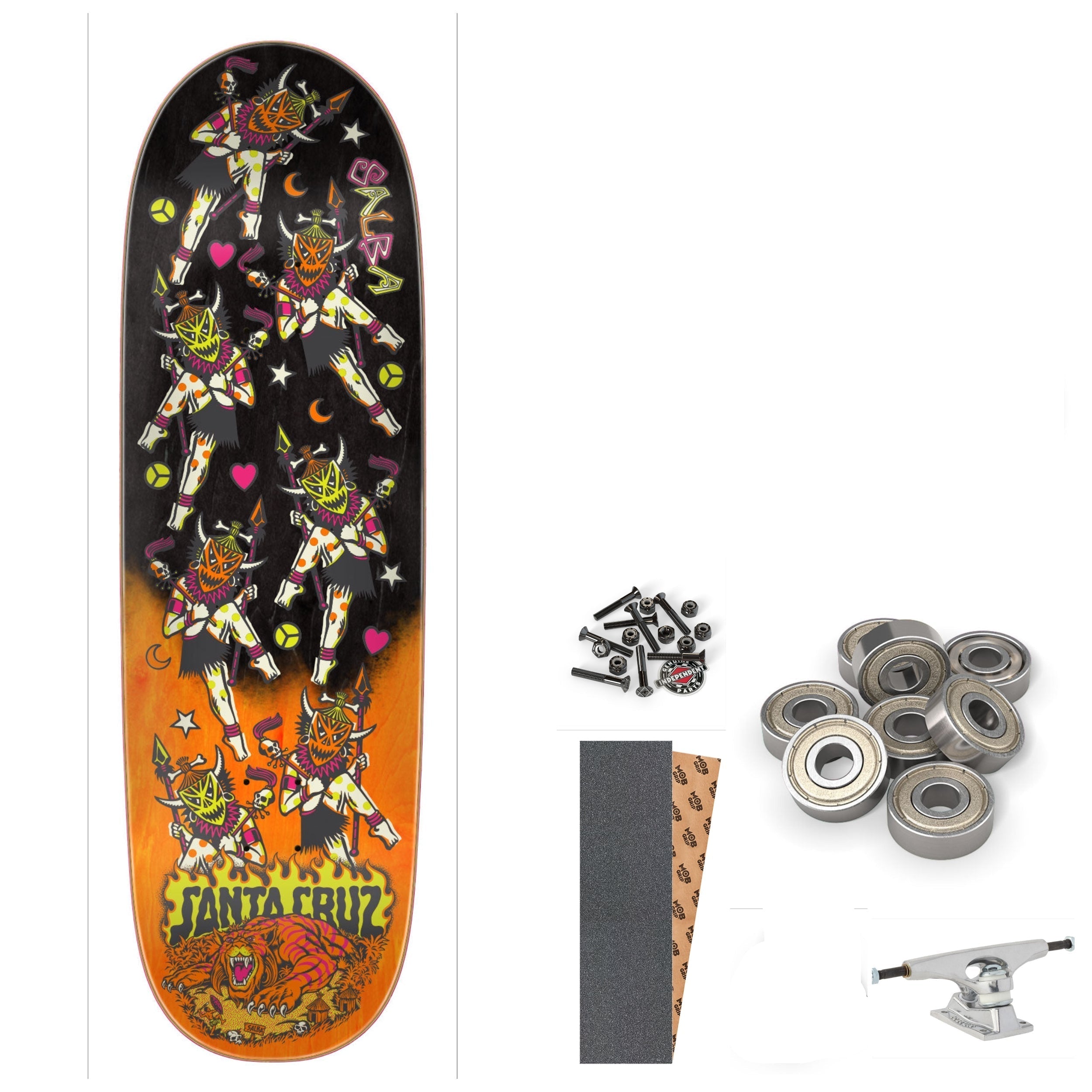 Santa Cruz Salba Firedance 8.8" Egg Complete Skateboard