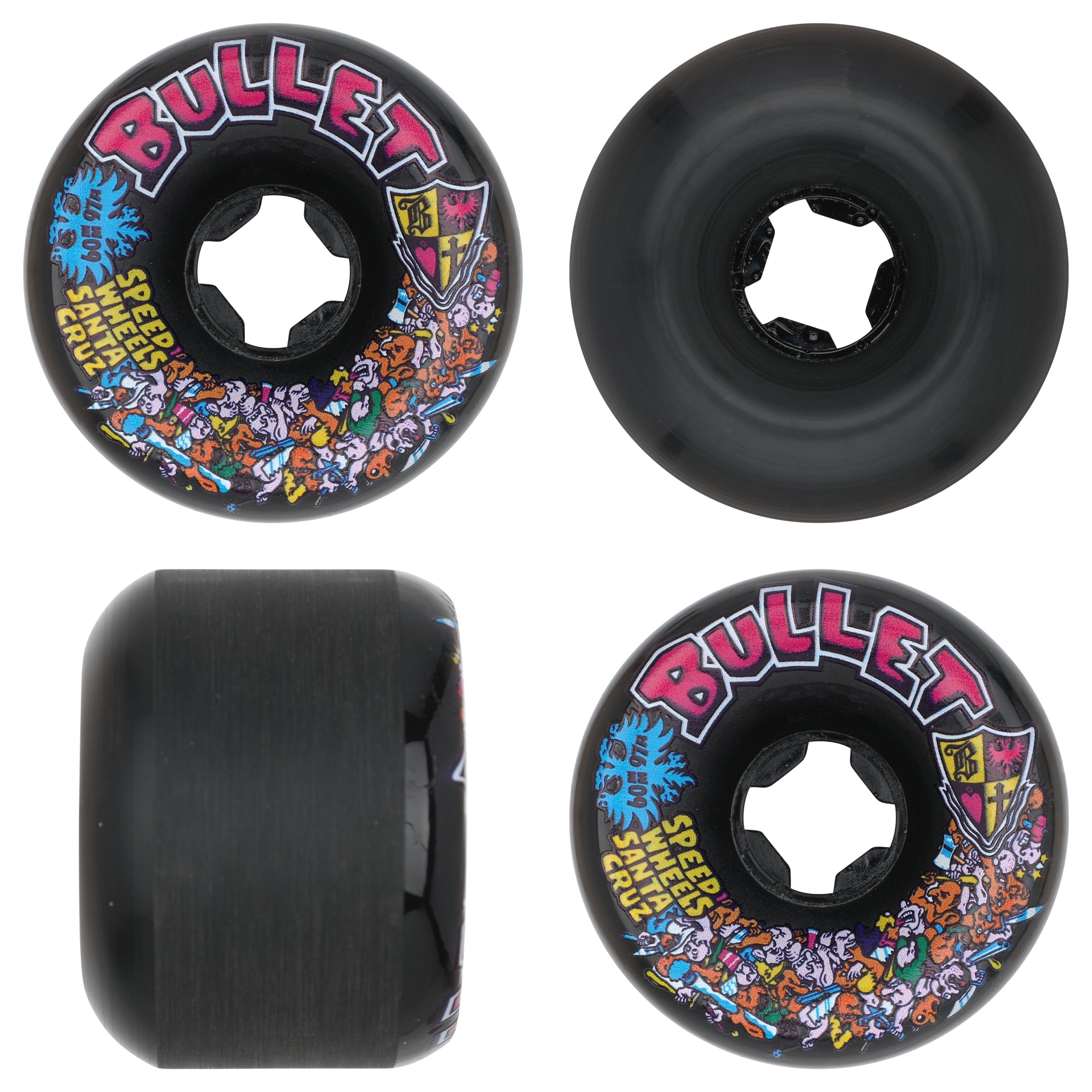 Santa Cruz O'Brien "Reaper" Silver Kaleidoscope 9.85" Complete Skateboard