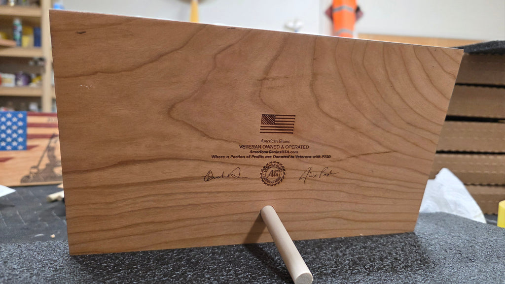 Army Handcrafted Wooden Desktop Flag – Made by U.S. Veterans