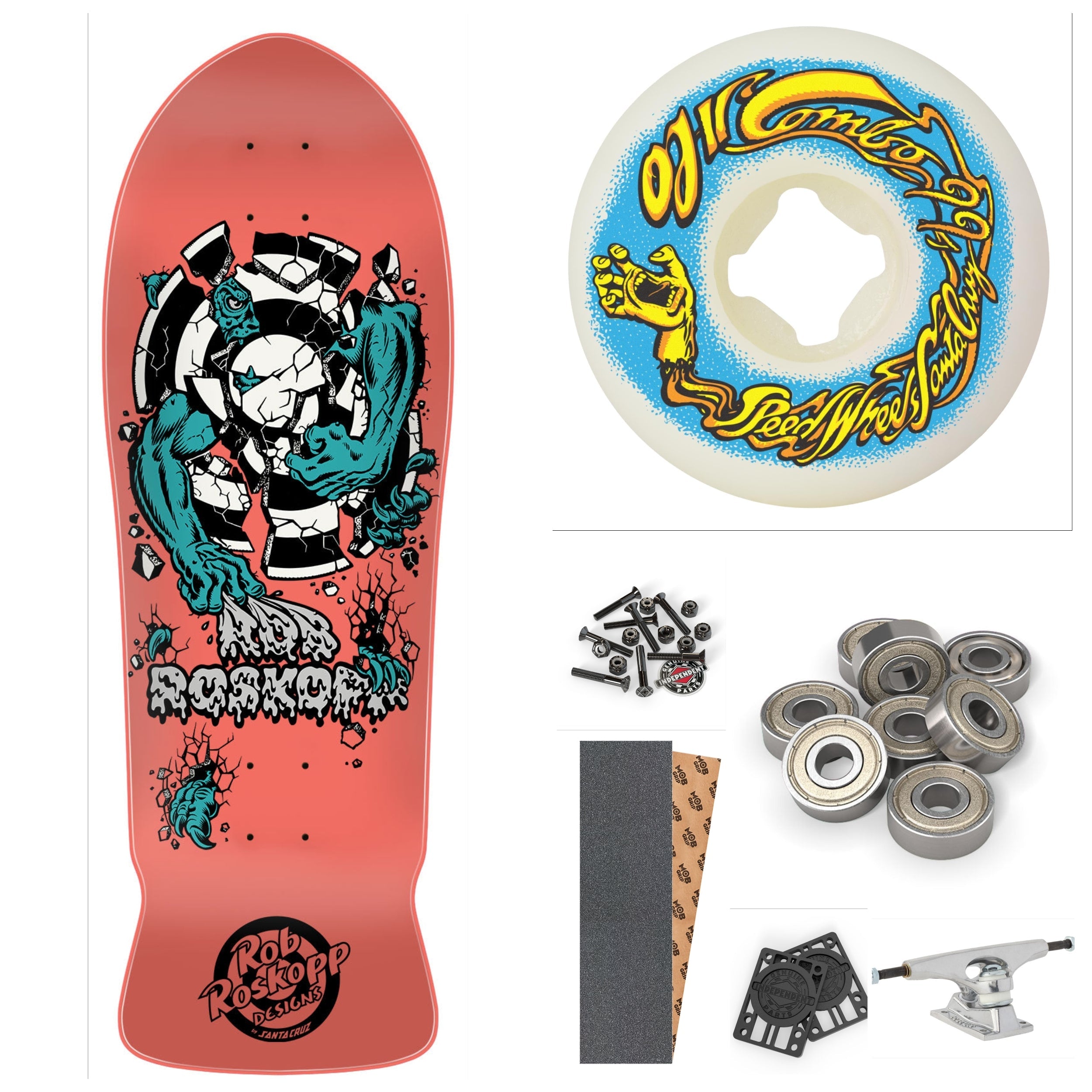Santa Cruz Rob Roskopp 3 Matte Pink 10.17" Complete Skateboard