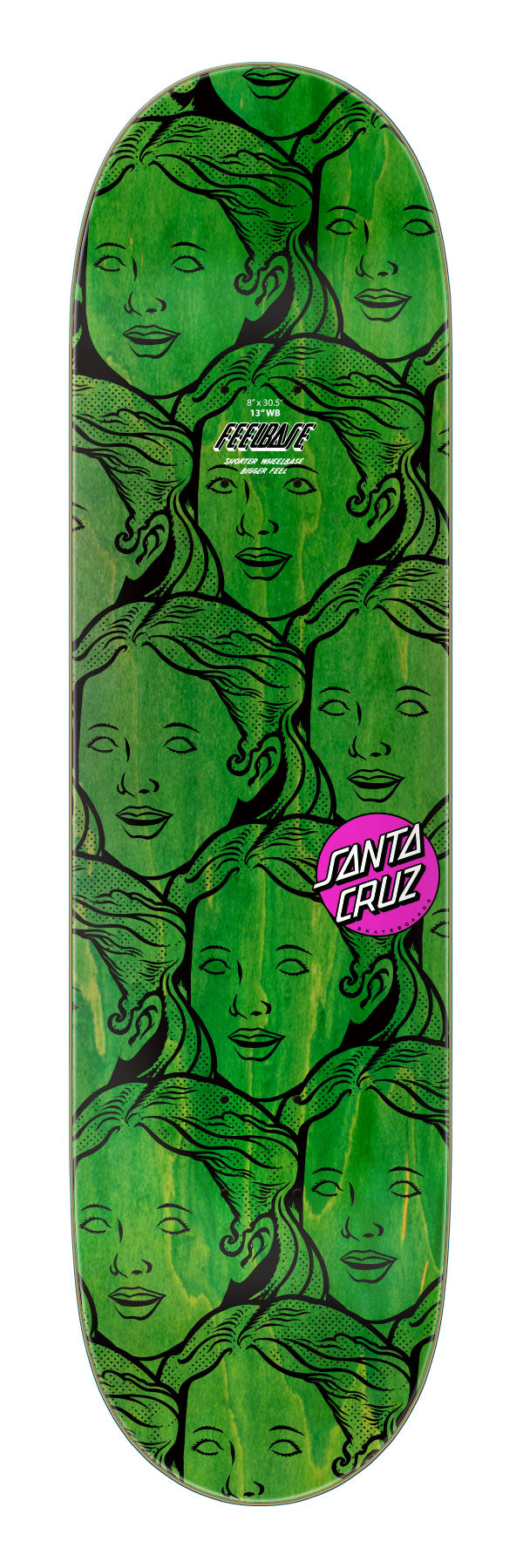 Santa Cruz Possessed Head FeelBase Pro 8" Skateboard Deck