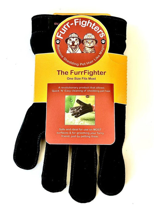 " The Furrfighter" - A pet hair/lint removal glove with 2 thumbs that fits either hand like a glove