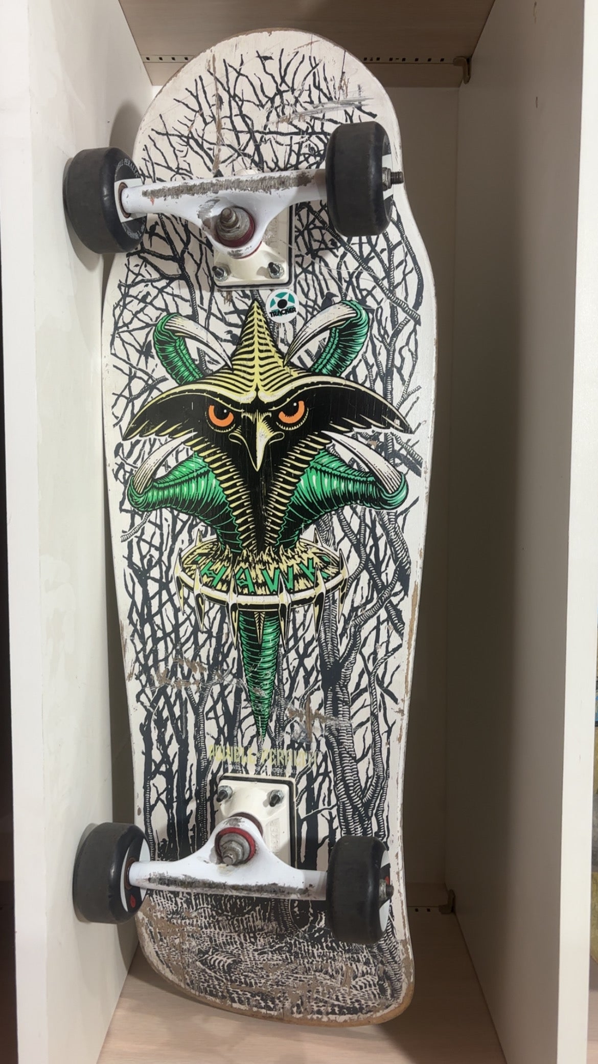 Powell Peralta Tony Hawk Claw White Original 80s USED Complete Skateboard