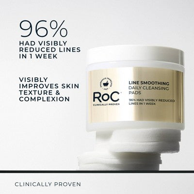 RoC Line Smoothing Daily Cleansing Pads 28ct - New - PhishStones Products