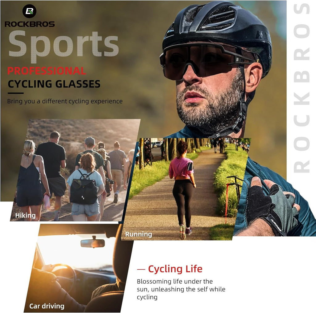 Half-Frame Photochromic Sports Sunglasses (UV400)