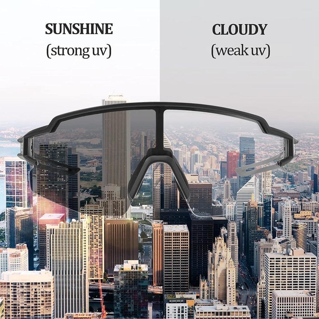 Half-Frame Photochromic Sports Sunglasses (UV400)