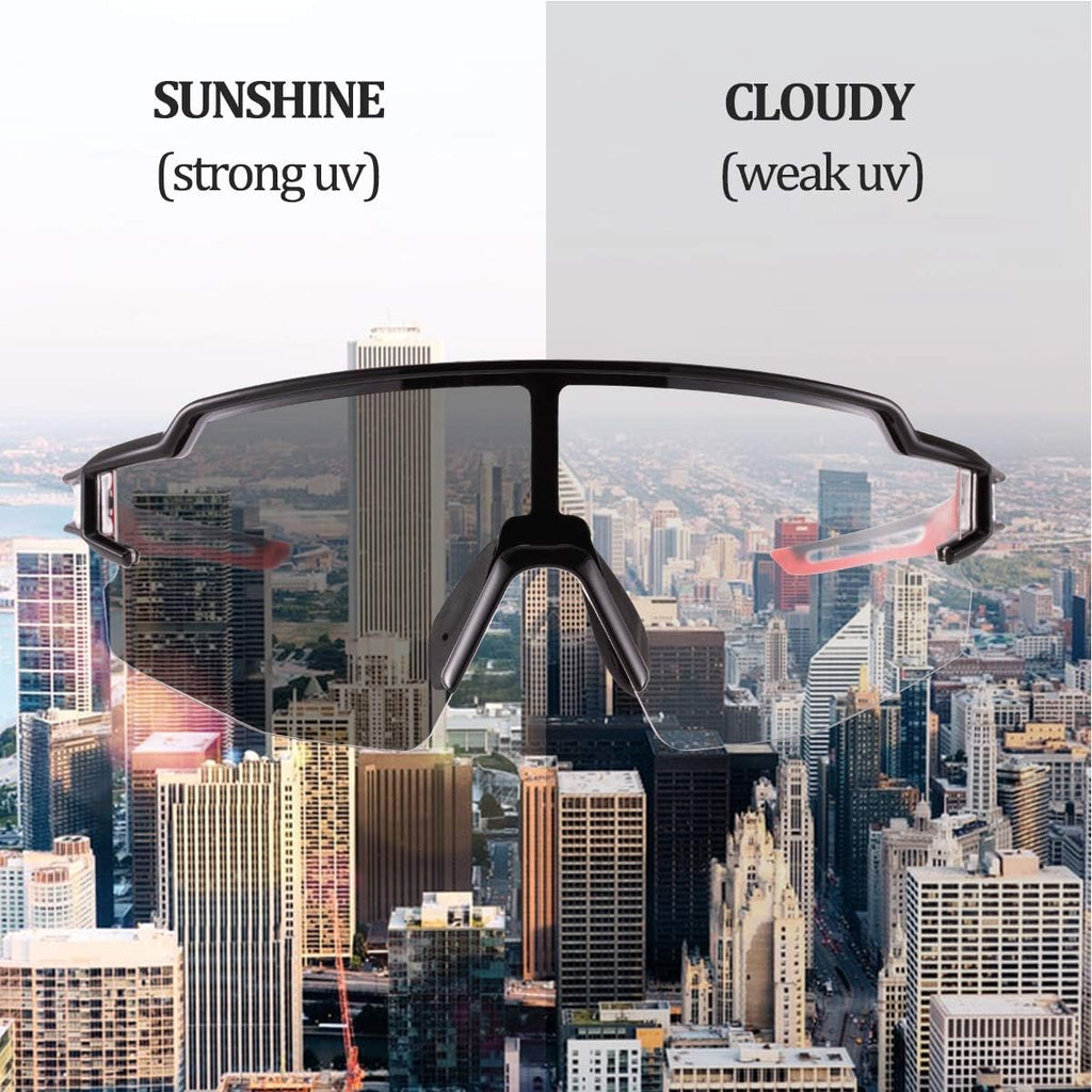Half-Frame Photochromic Sports Sunglasses (UV400)