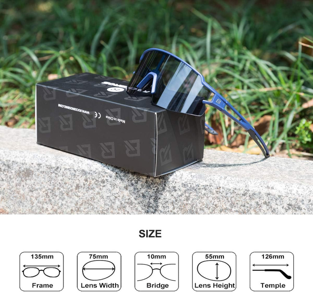 Half-Frame Photochromic Sports Sunglasses (UV400)