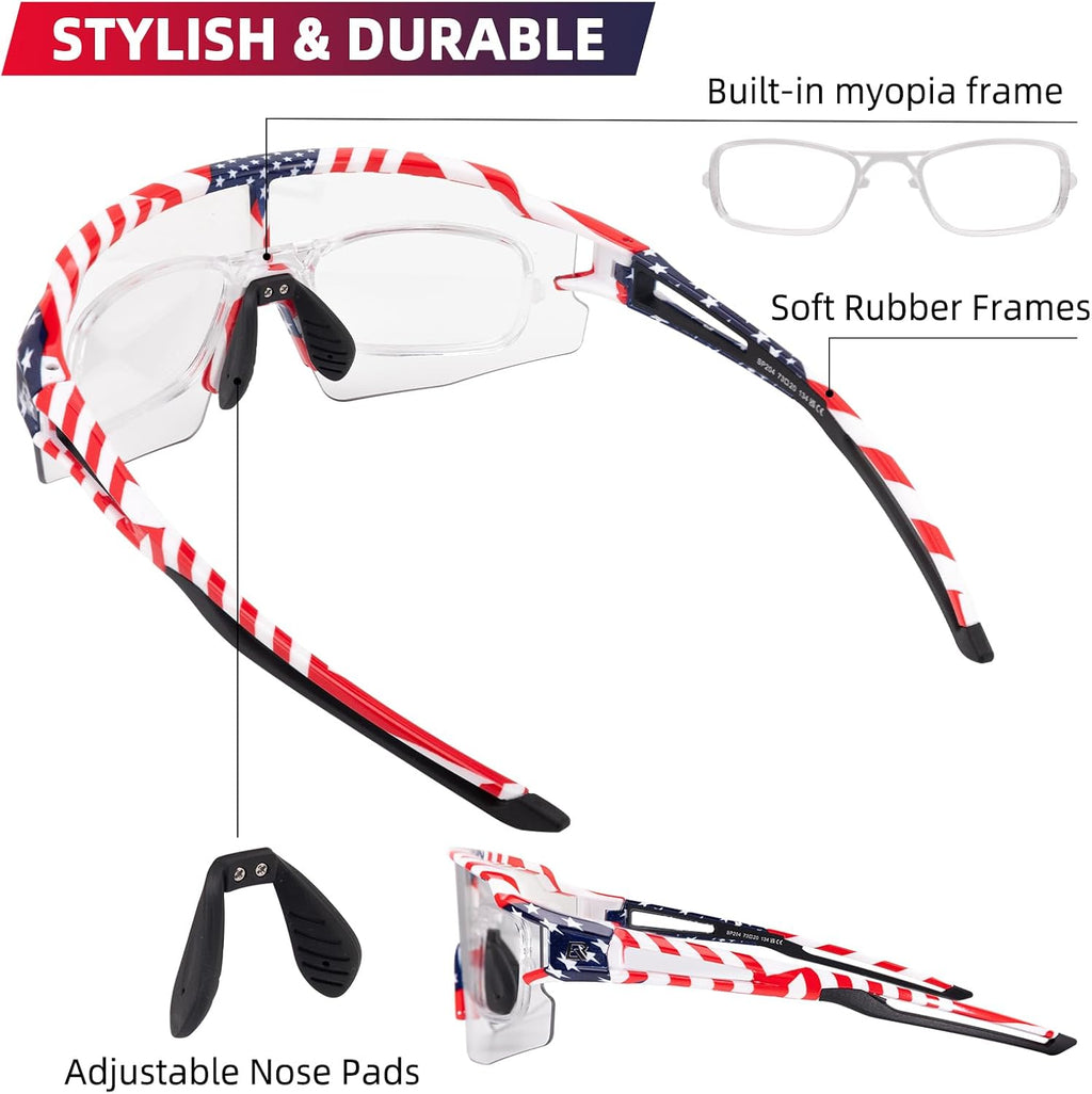 Half-Frame Photochromic Sports Sunglasses (UV400)