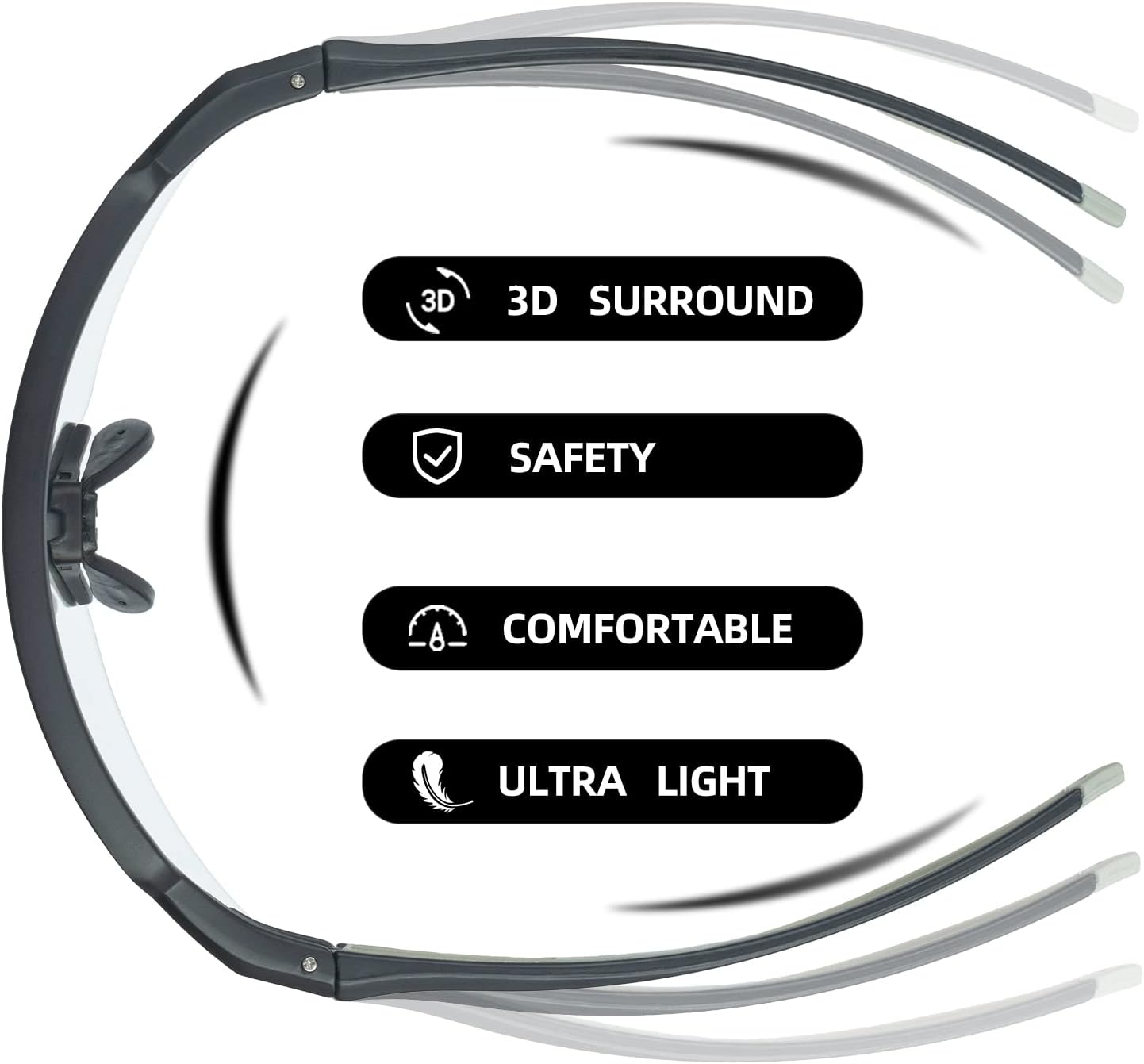 Half-Frame Photochromic Sports Sunglasses (UV400)
