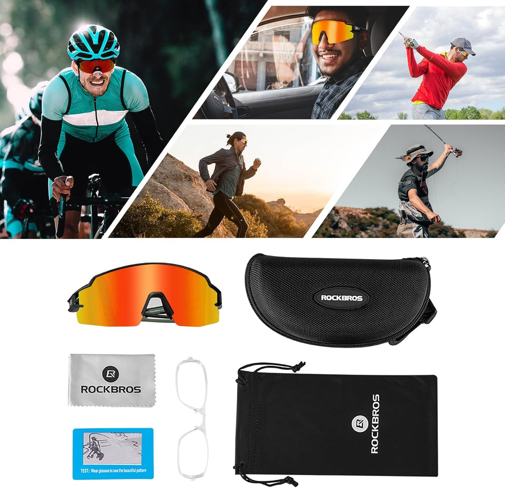 Half-Frame Photochromic Sports Sunglasses (UV400)