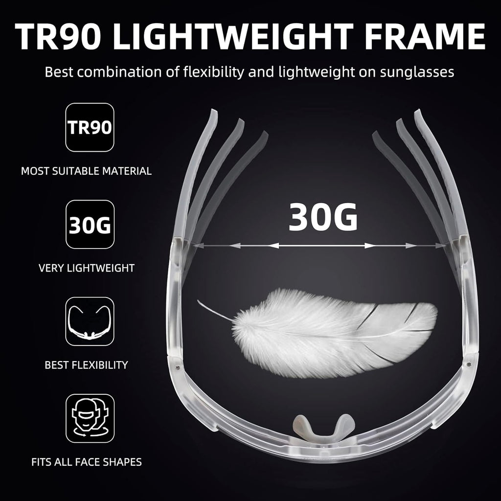 Half-Frame Photochromic Sports Sunglasses (UV400)