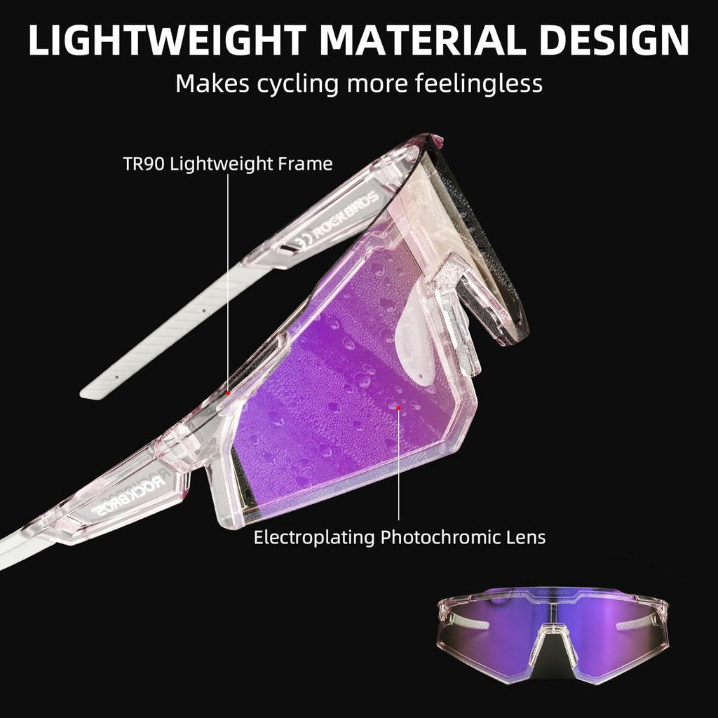 Half-Frame Photochromic Sports Sunglasses (UV400)