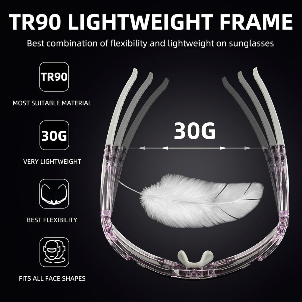 Half-Frame Photochromic Sports Sunglasses (UV400)