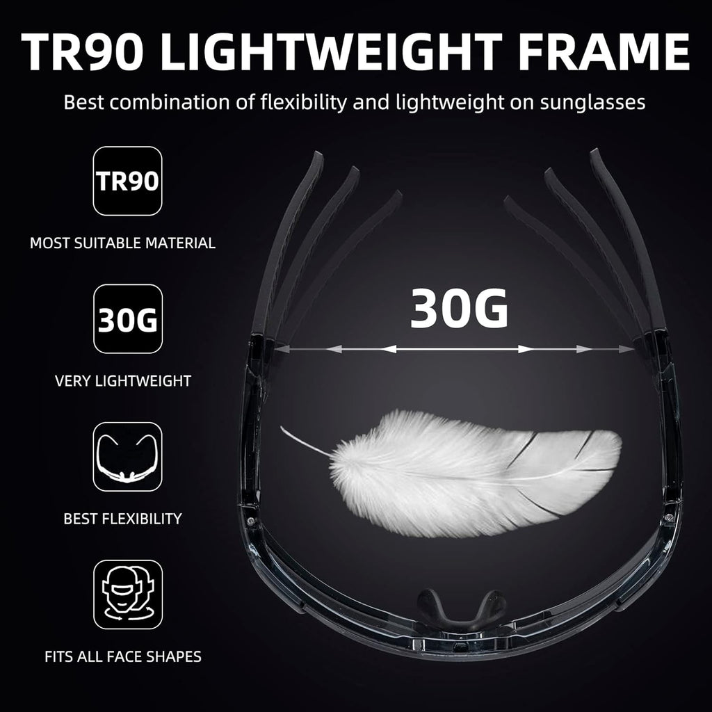 Half-Frame Photochromic Sports Sunglasses (UV400)