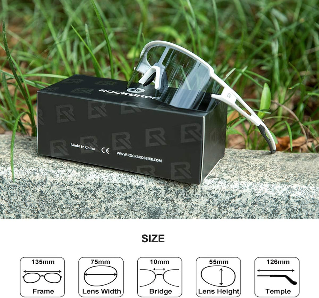 Half-Frame Photochromic Sports Sunglasses (UV400)