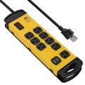 CRST 8 Outlets Dural USB Mountable Metal Power Strip Surge Protector