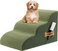 Romrol Dog Stairs Ramp for High Beds Couches, High Density Foam Pet Steps with Durable Non - Slip Waterproof Fabric Cover, Dog Stairs for Small Dogs or Cats or Pets, 3 - Step,15 Inch,Green - PhishStones Products