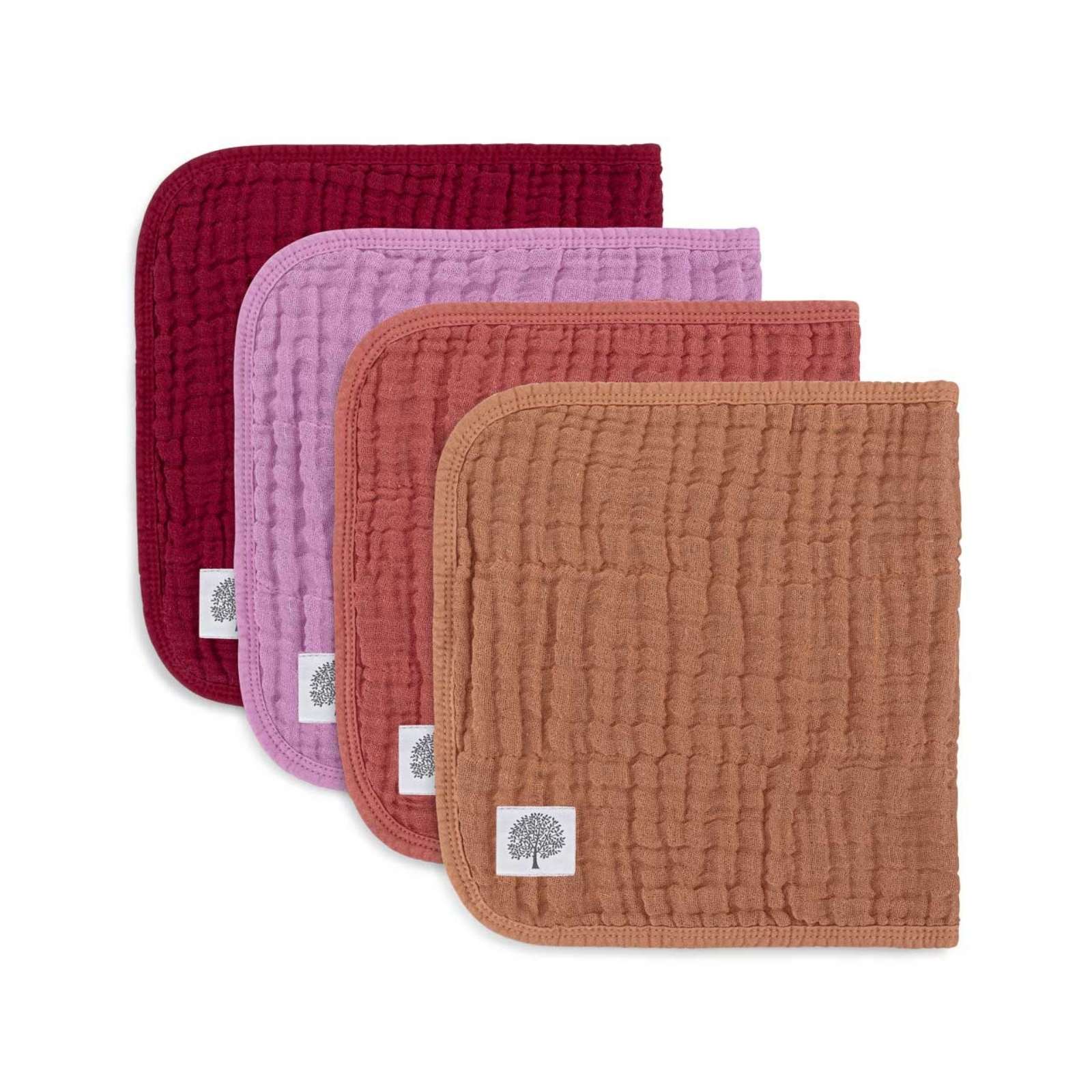 Rose Set - Muslin Burp Cloths (4 Pack) - PhishStones Products