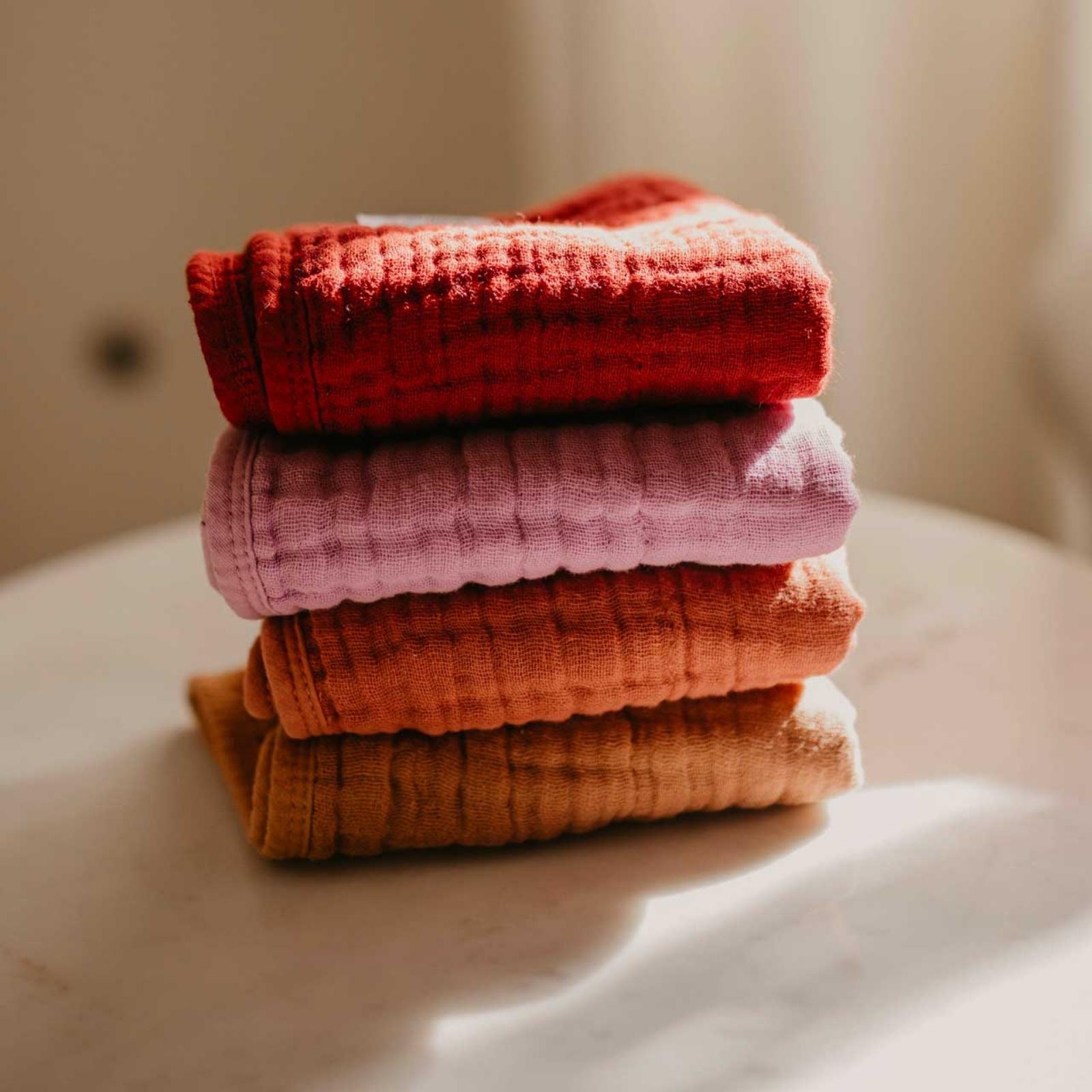 Rose Set - Muslin Burp Cloths (4 Pack) - PhishStones Products
