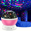 Rotating Galaxy Star Projector Night Light — USB or 3×AA Battery Powered LED Lamp for Bedroom, Parties, Weddings & Kids' Rooms - PhishStones Products