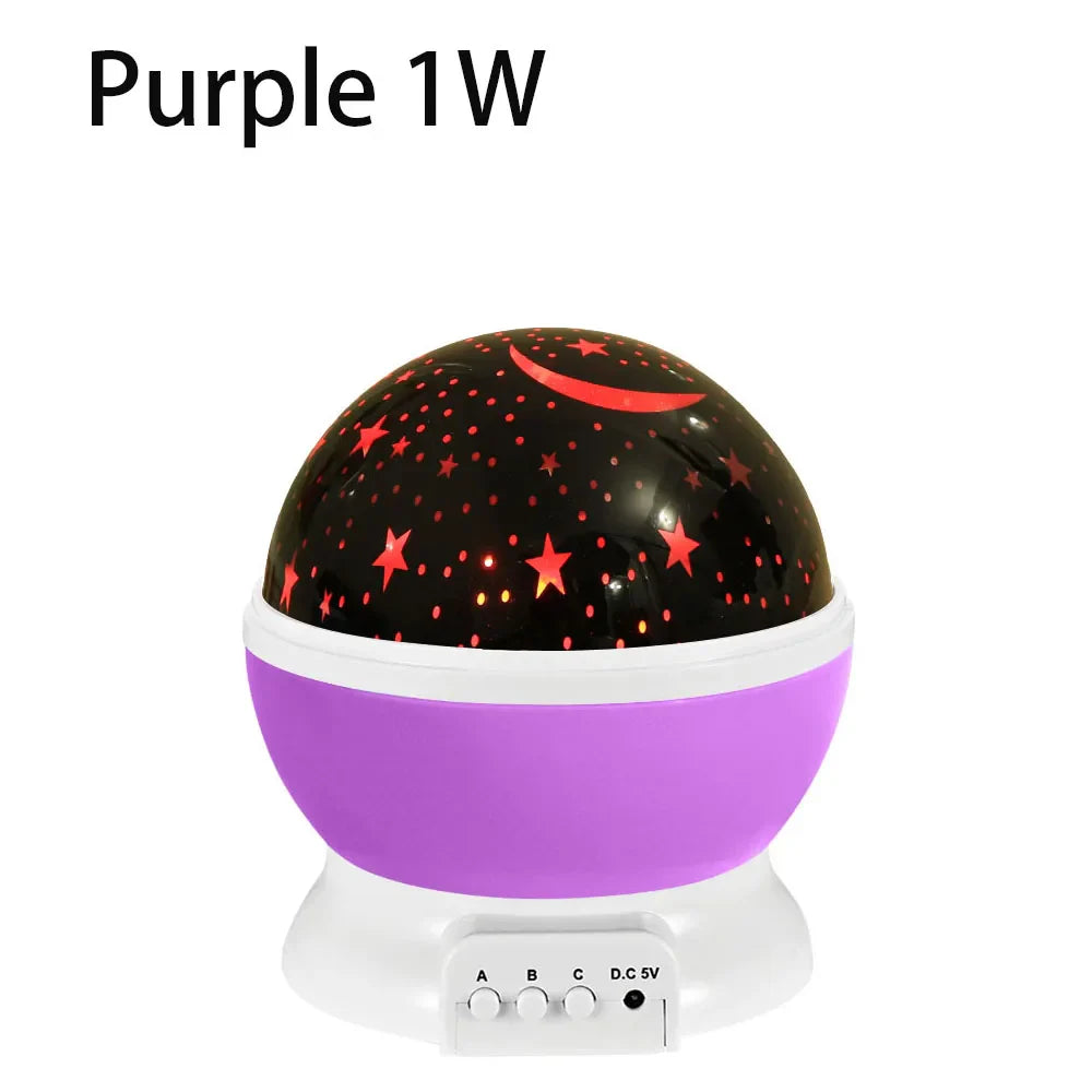 Rotating Star Projector Night Light – LED Galaxy & Moon Lamp for Kids Bedroom, Soothing Sleep Light & Gift for Girls and Boys - PhishStones Products