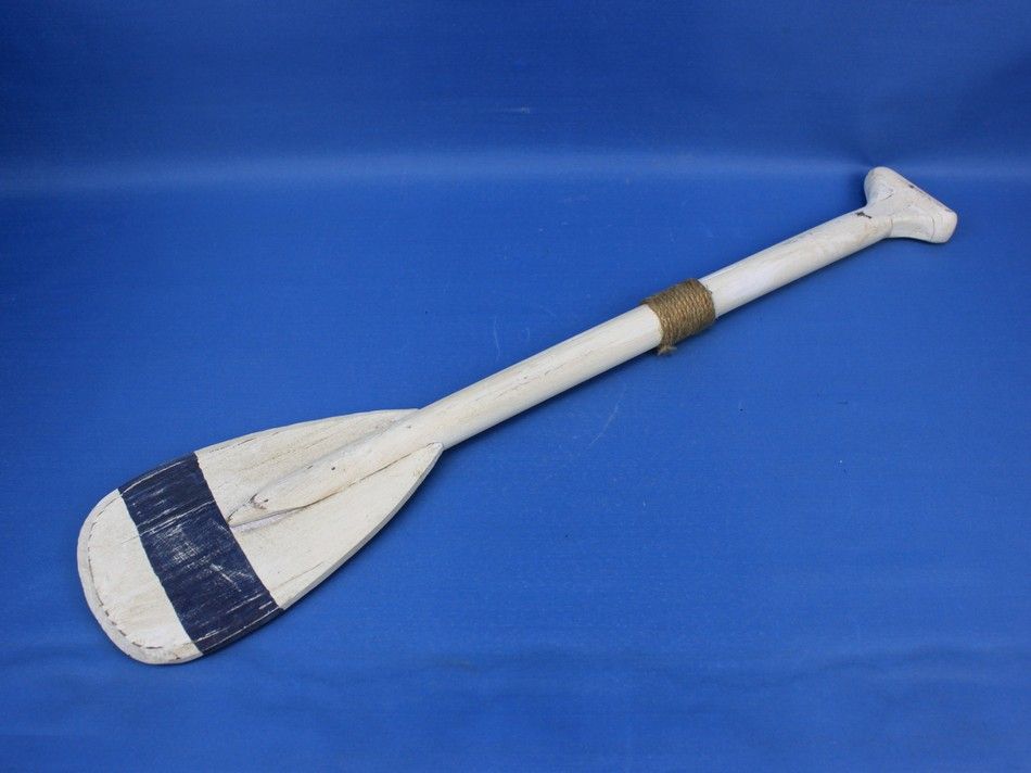 Wooden King Harbor Decorative Rowing Boat Paddle with Hooks 24""