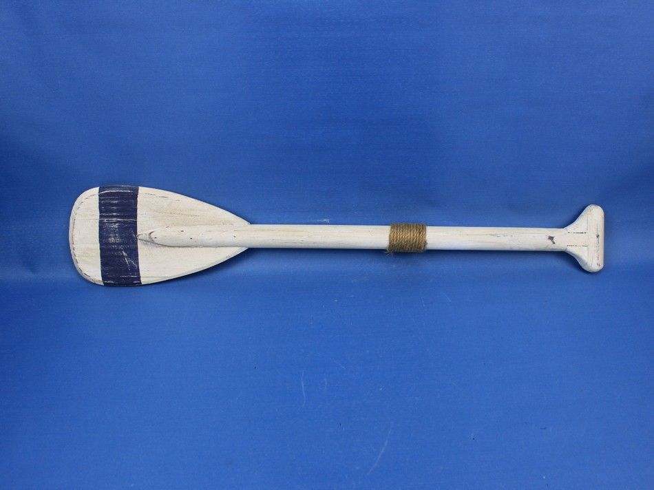 Wooden King Harbor Decorative Rowing Boat Paddle with Hooks 24""