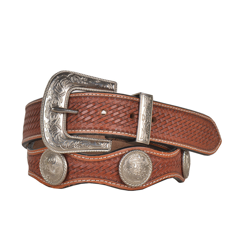 Rustic Woods Hand - Tooled Leather Women's Belt - PhishStones Products