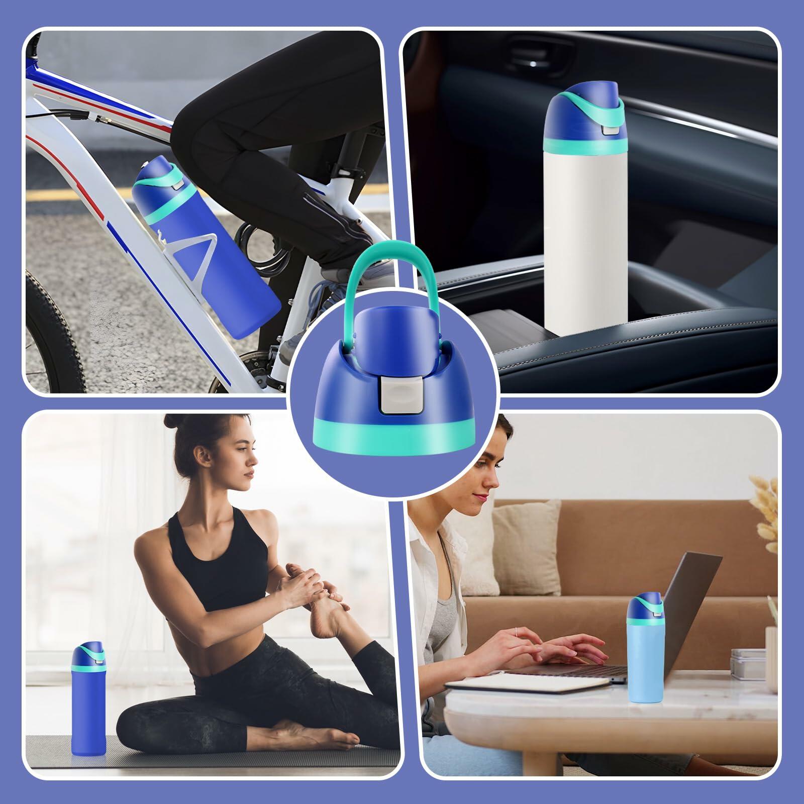 Ruzkq Replacement Lid for Owala Freesip Water Bottle Leakproof Dark Blue - PhishStones Products
