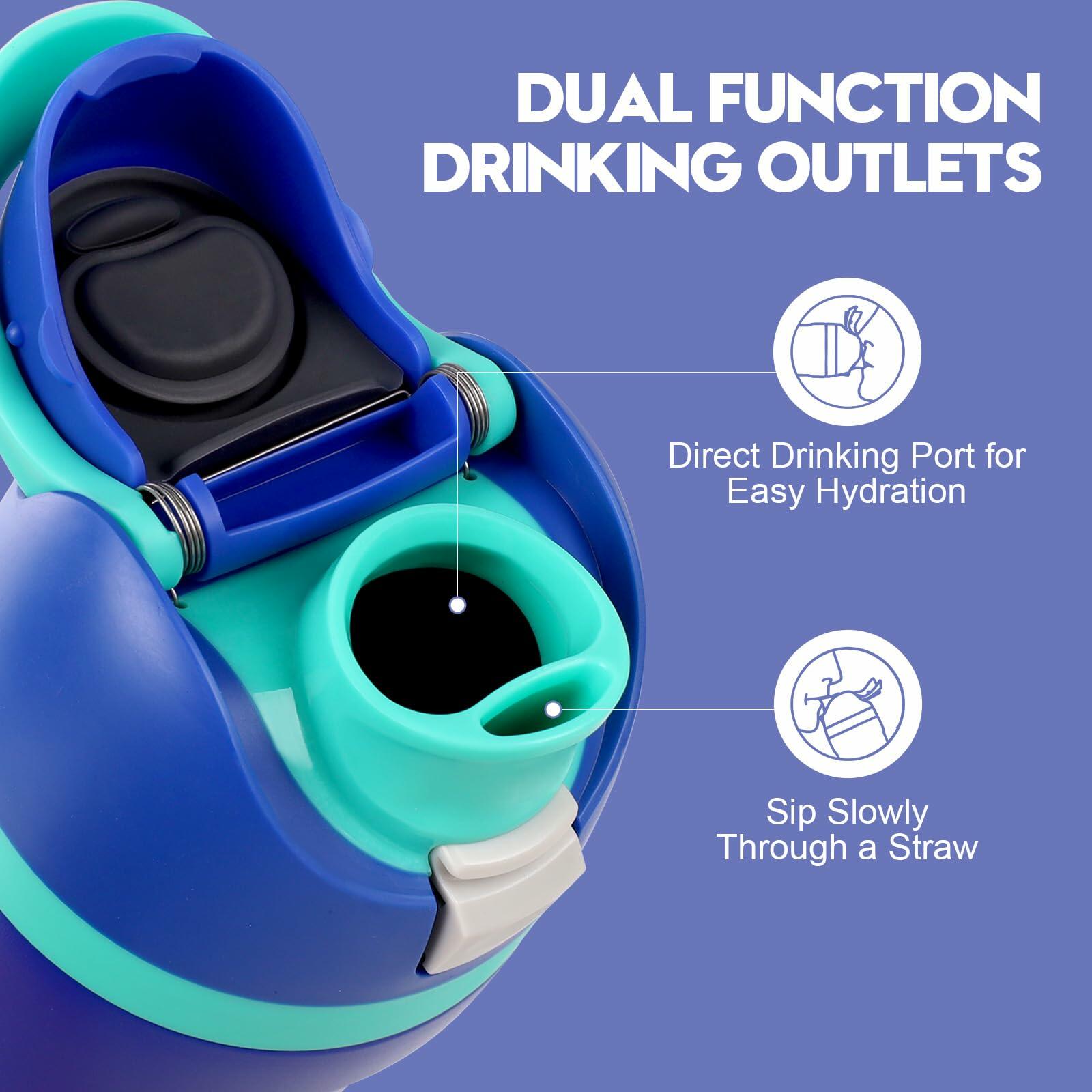 Ruzkq Replacement Lid for Owala Freesip Water Bottle Leakproof Dark Blue - PhishStones Products