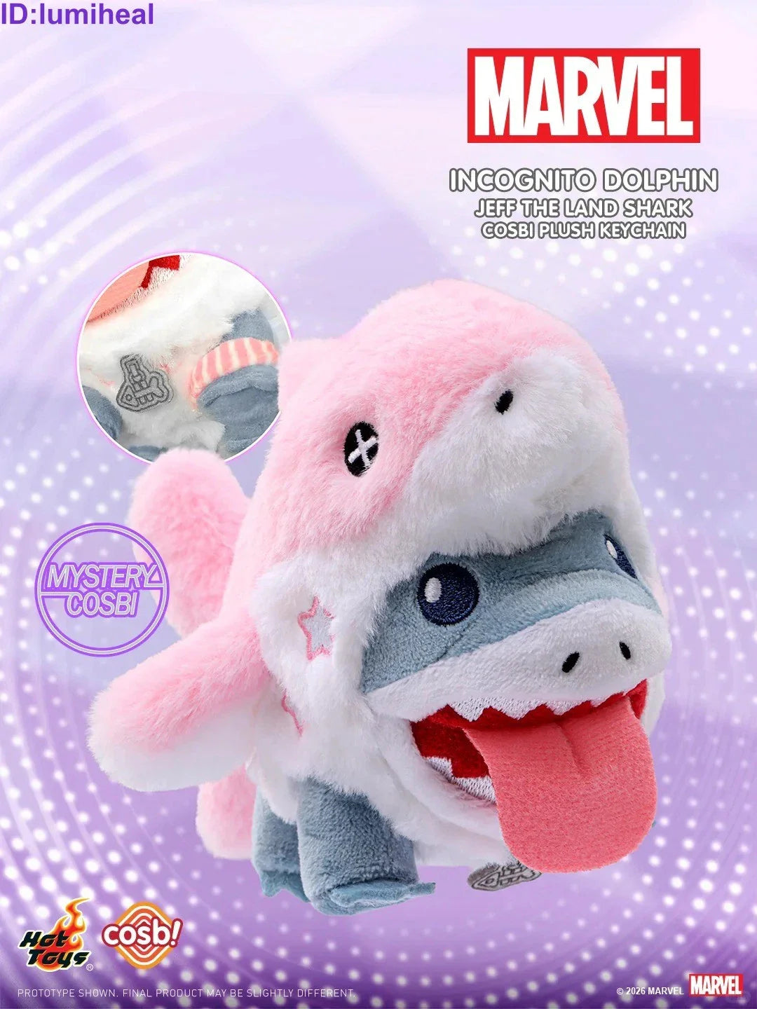Marvel Comics Cosbi Jeff the Land Shark Random Plush Keychain Blind Box