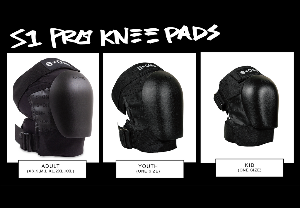 S1 Youth Pro Knee Pad - Black