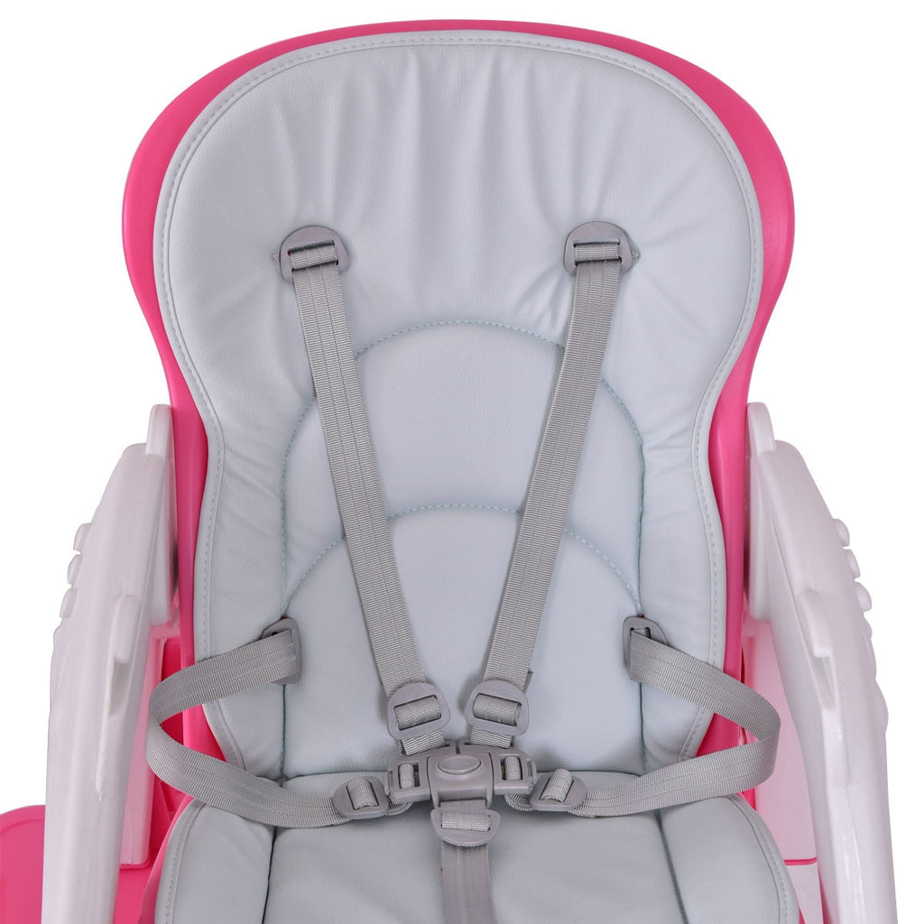 3 in 1 Infant Table and Chair Set Baby High Chair-Red