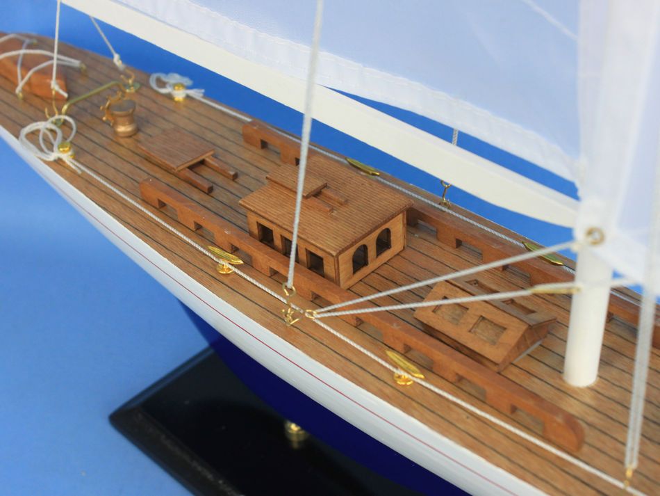 Wooden Enterprise Model Sailboat Decoration 35""