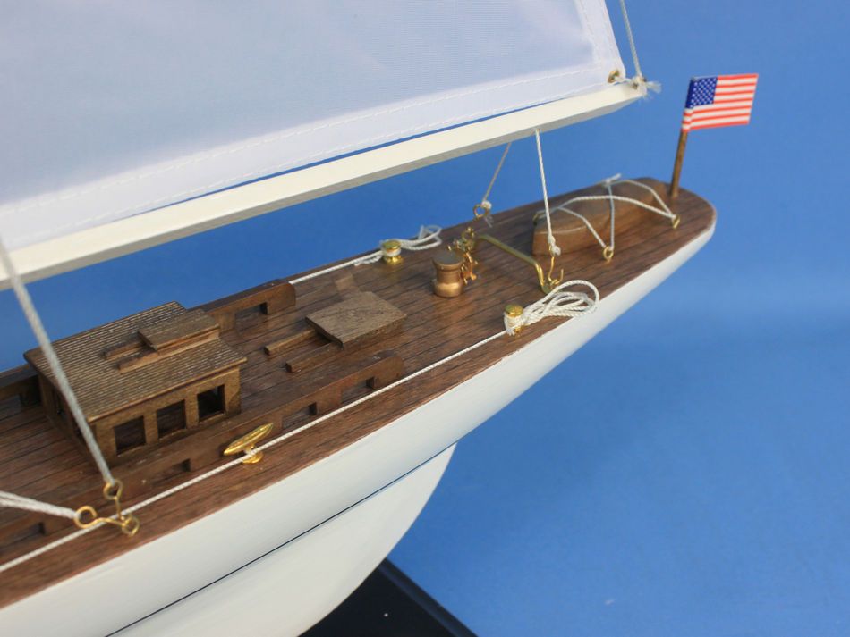 Wooden Intrepid Model Sailbaot Decoration 35""