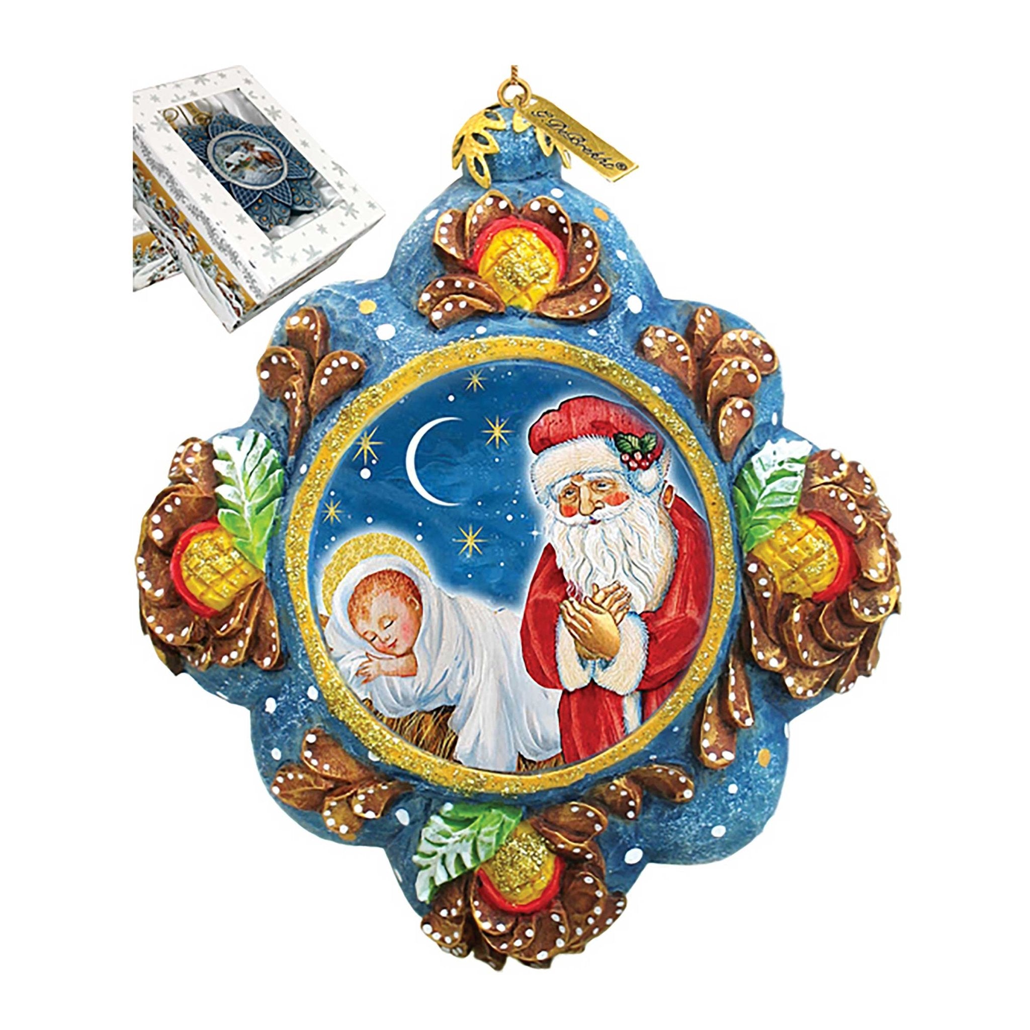 Saint Nick Reason for The Season Sculpted Hand - Painted Christmas Ornament by G. DeBrekht - Christmas Santa Snowman Décor - 6102544 - PhishStones Products
