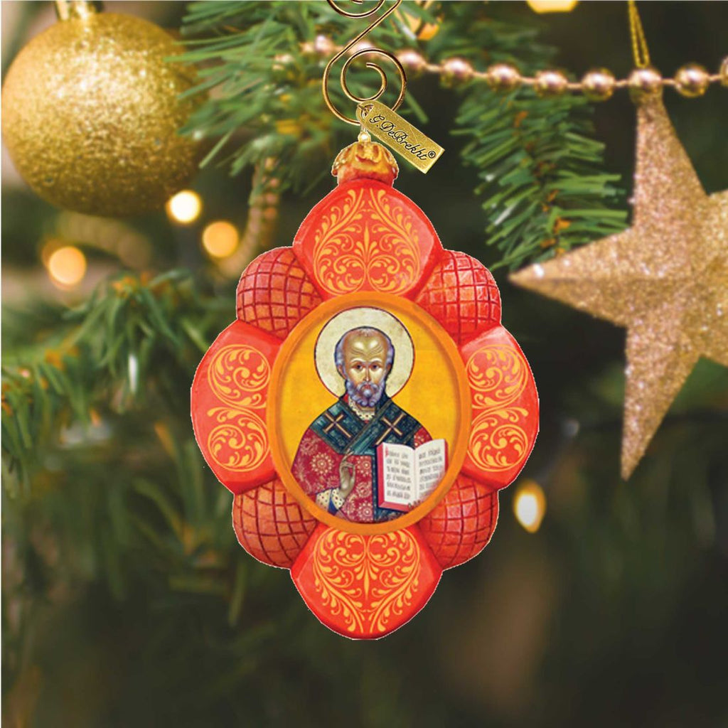 Saint Nick Sculpted Hand - Painted Christmas Ornament by G. DeBrekht - Nativity Holiday Decor - 610833 - PhishStones Products